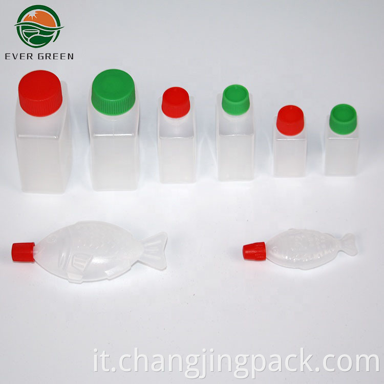 Disposable Red Lid and Green Lid Soya Sauce Bottle 